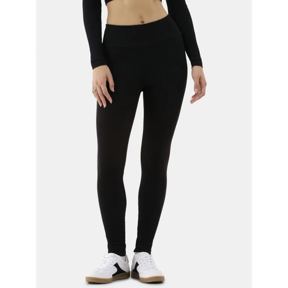 No Boundaries Pants - No Boundaries Women’s Cozy Rib Leggings, Black Soot | XS